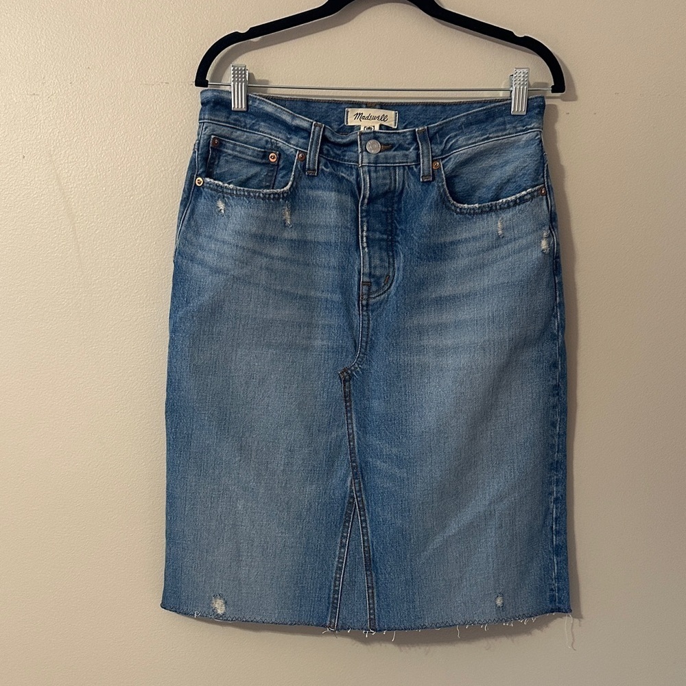 Madewell Women’s Low-Slung Baggy Denim Skirt Sz 26 Coastal Cowgirl Rodeo Western
